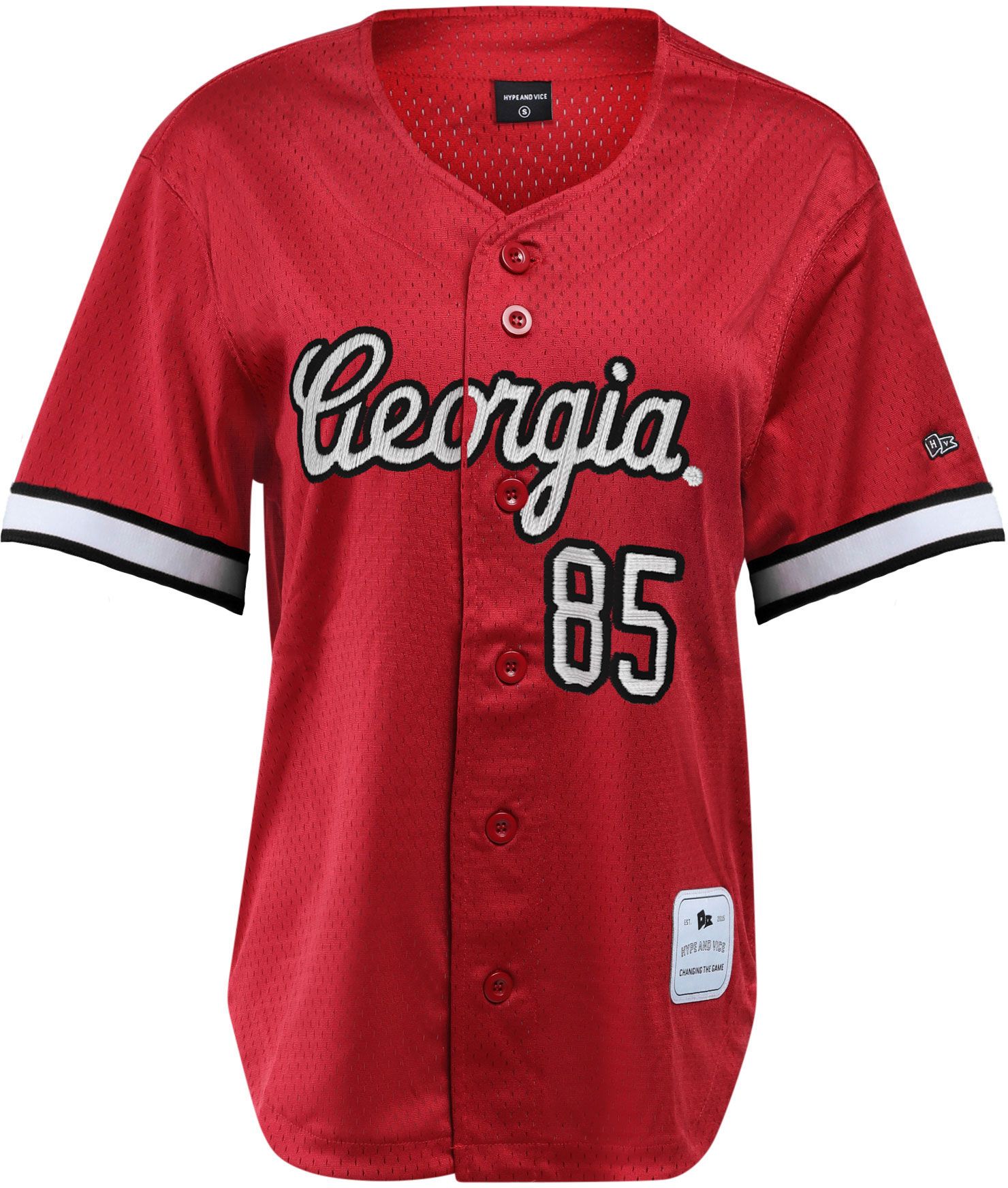 Hype and Vice Women's Georgia Bulldogs Red Baseball Jersey product image