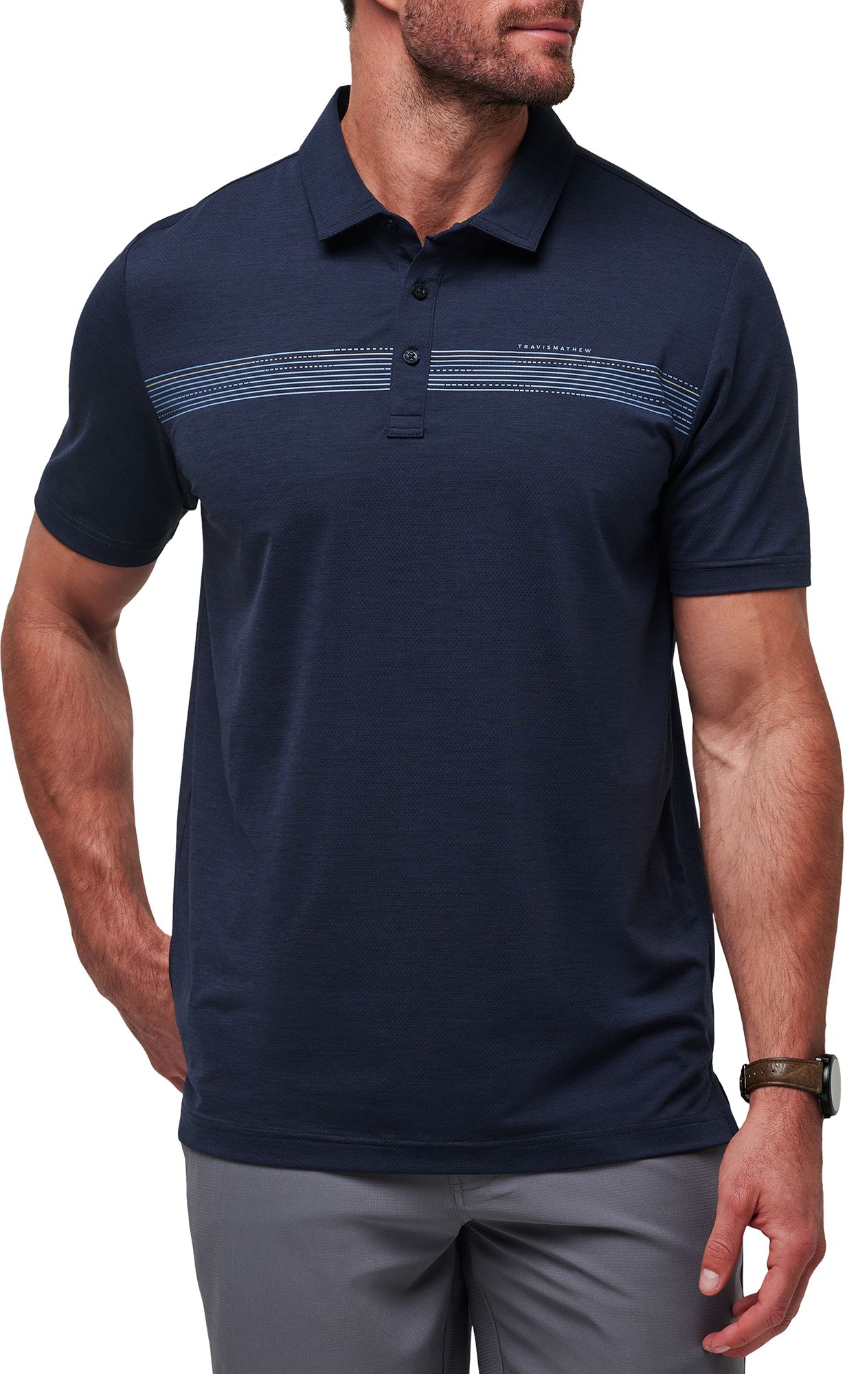 TravisMathew Men's Center of Gravity Golf Polo