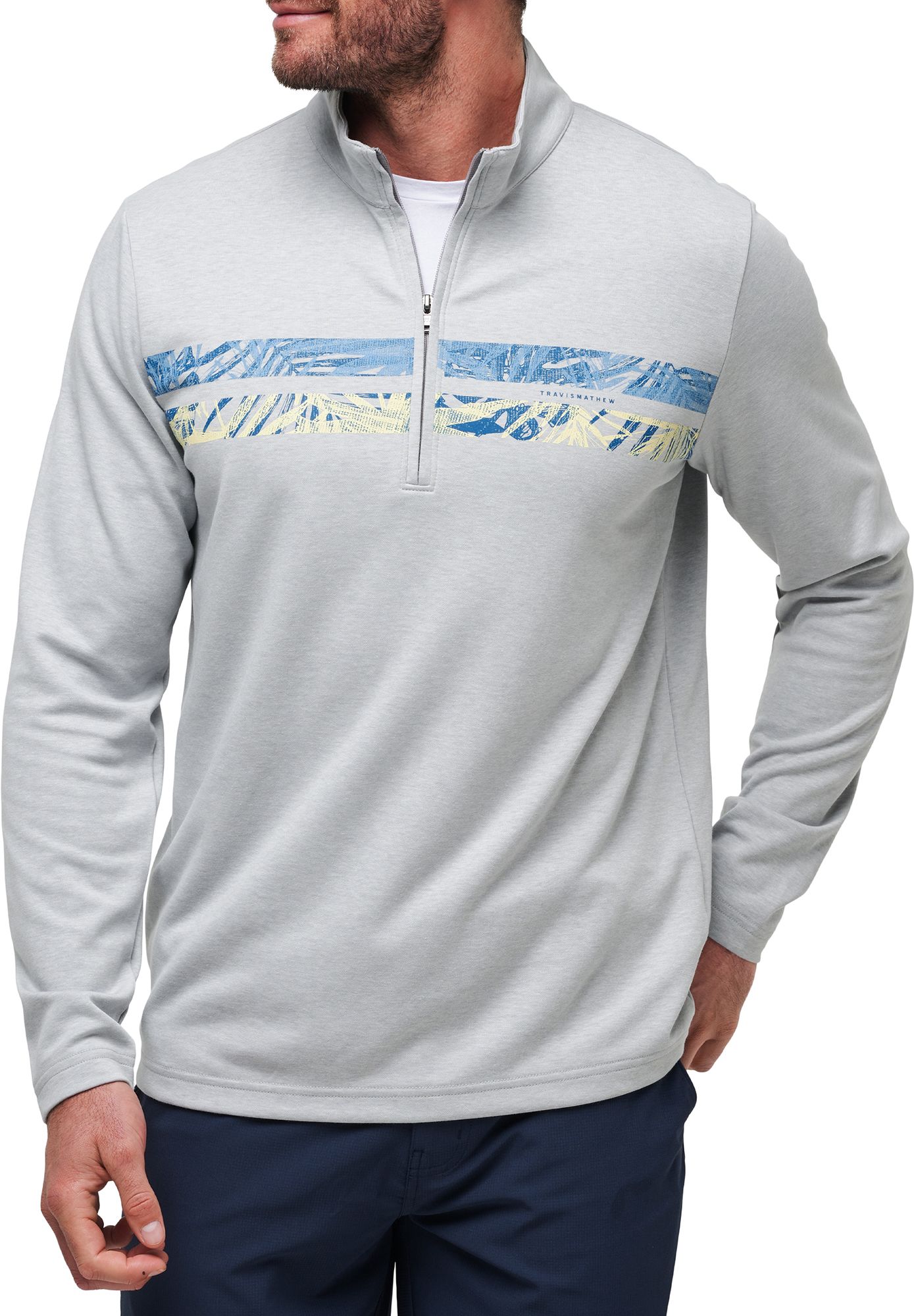 TravisMathew Men's Upgraded Chest Stripe Golf 1/4 Zip product image