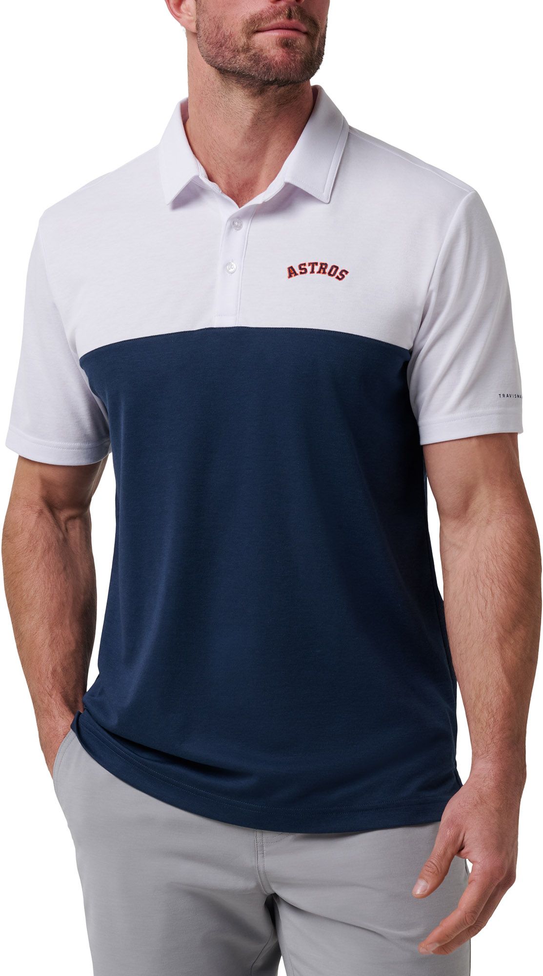 TravisMathew Men's Houston Astros White Homerun Leader Polo product image