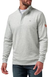 TravisMathew Men's USC Trojans Heather Light Grey Cloud 2.0 1/4