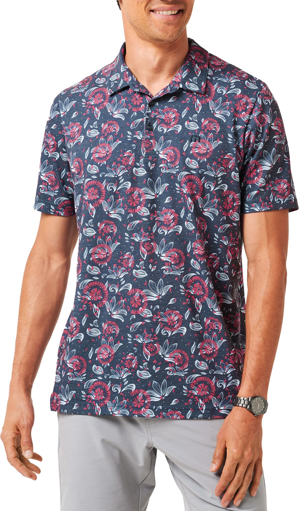 TravisMathew Men's Featherweight Flourish Golf Polo product image