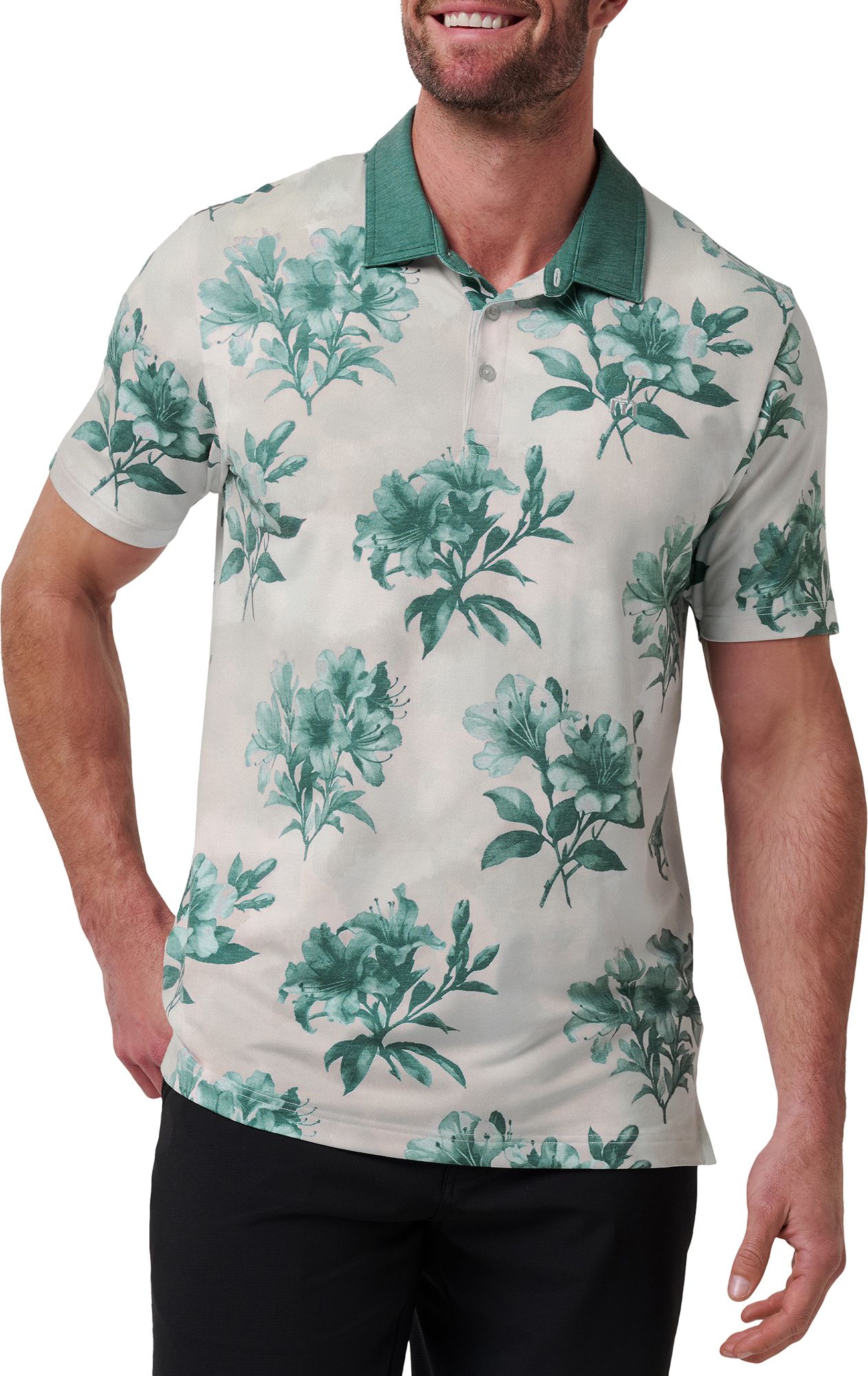 TravisMathew Men's Featherweight Magnolia Golf Polo product image