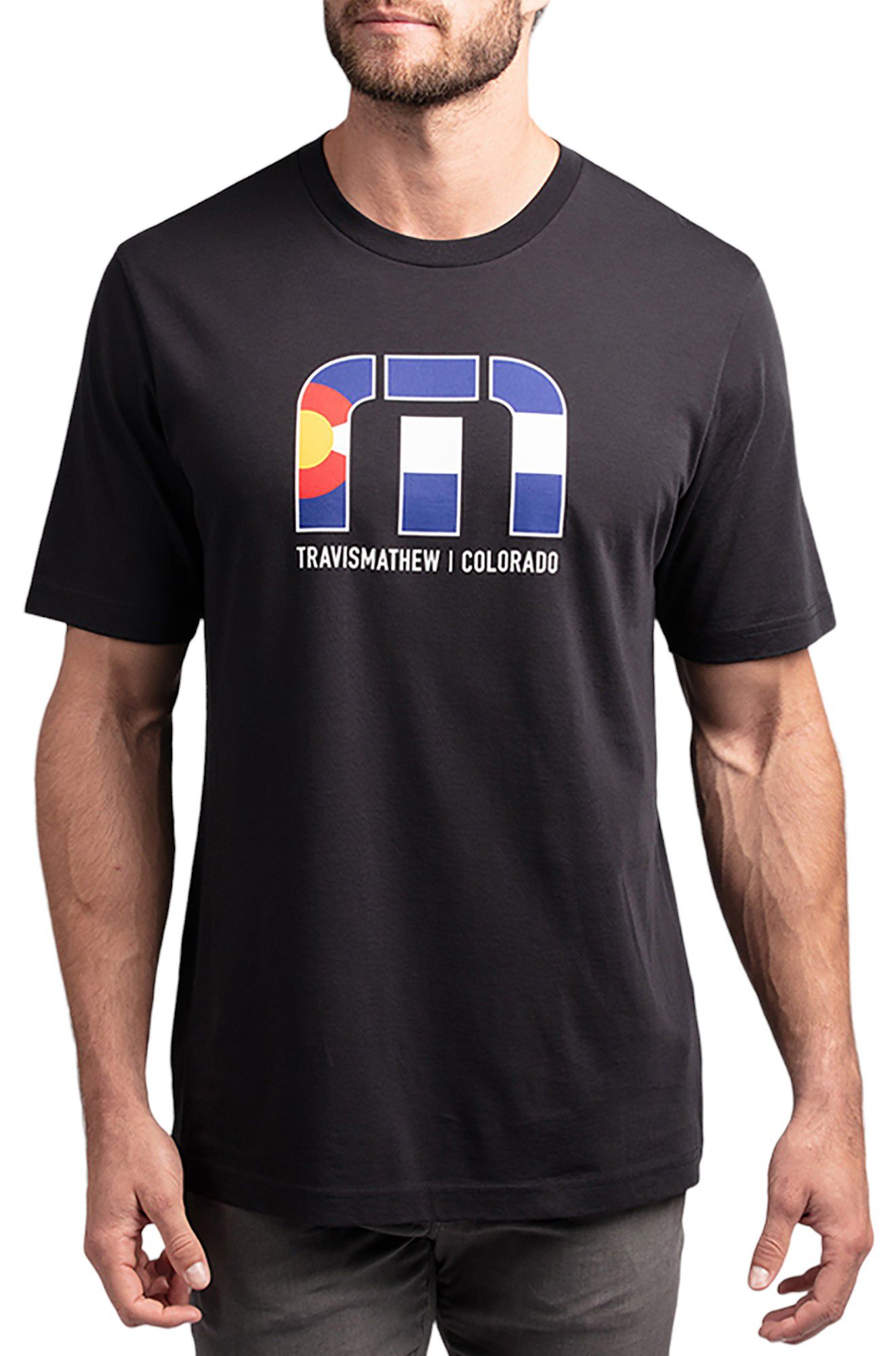 TravisMathew Men's Red Rocks 2.0 CO State Graphic Golf T-Shirt product image