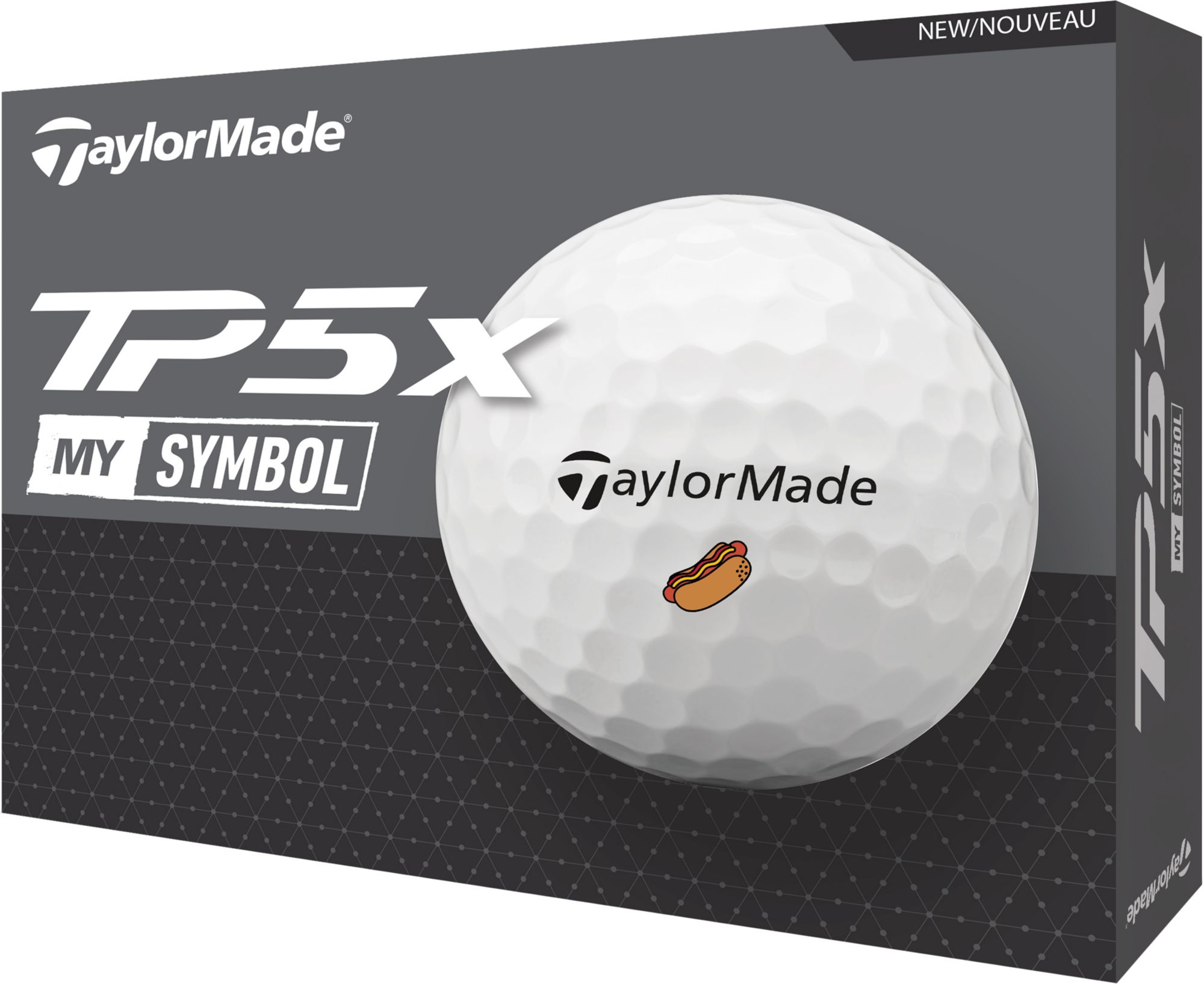 TaylorMade 2024 TP5x MySymbol Hot Dog Golf Balls | Golf Galaxy