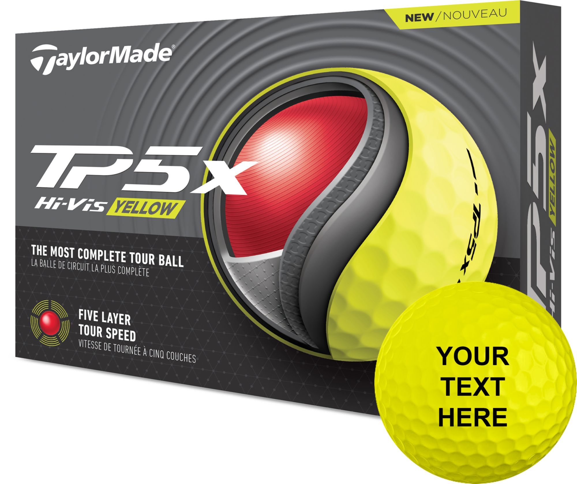 TaylorMade 2024 TP5x Yellow Personalized Golf Balls | Dick's Sporting Goods