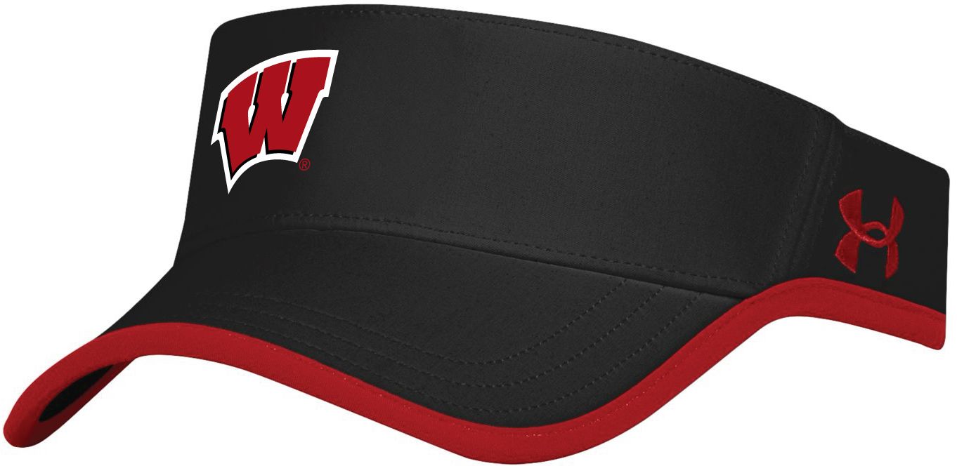 Under Armour Adult Wisconsin Badgers Black Driver Sideline Visor product image