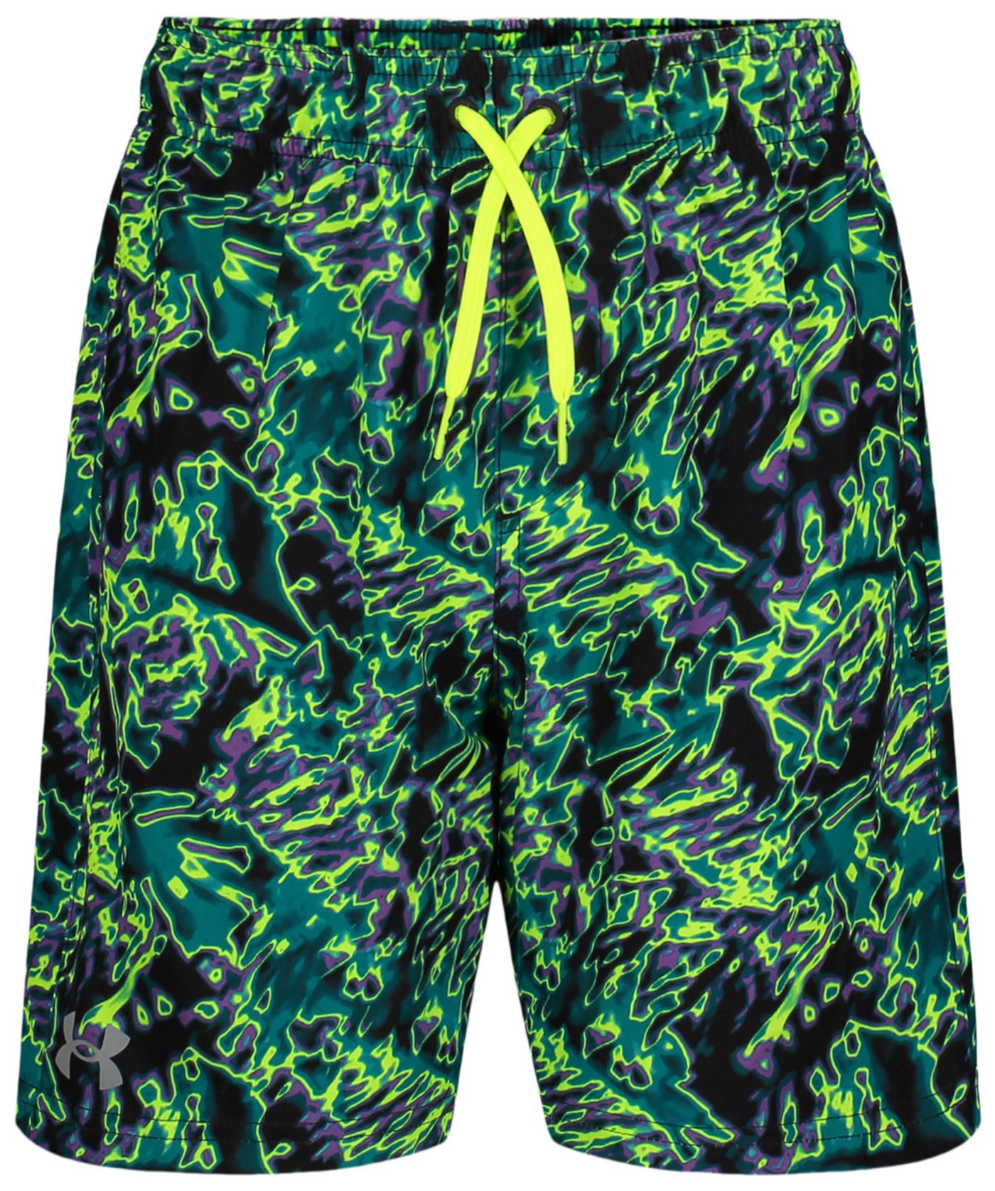 Under Armour Boys Compression Volley Swim Shorts Medium Black