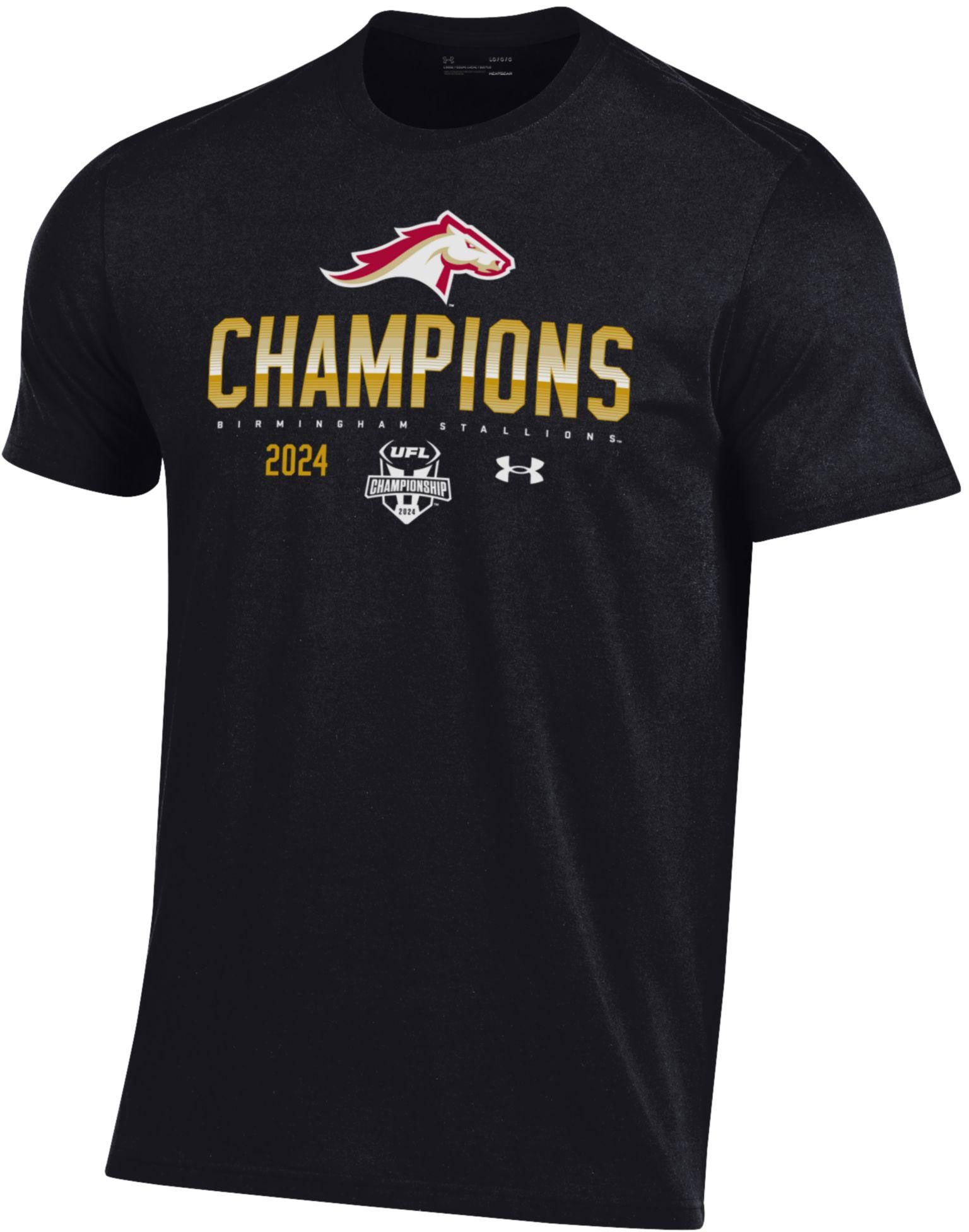 Under Armour Men's Birmingham Stallions 2024 UFL Champions Black T