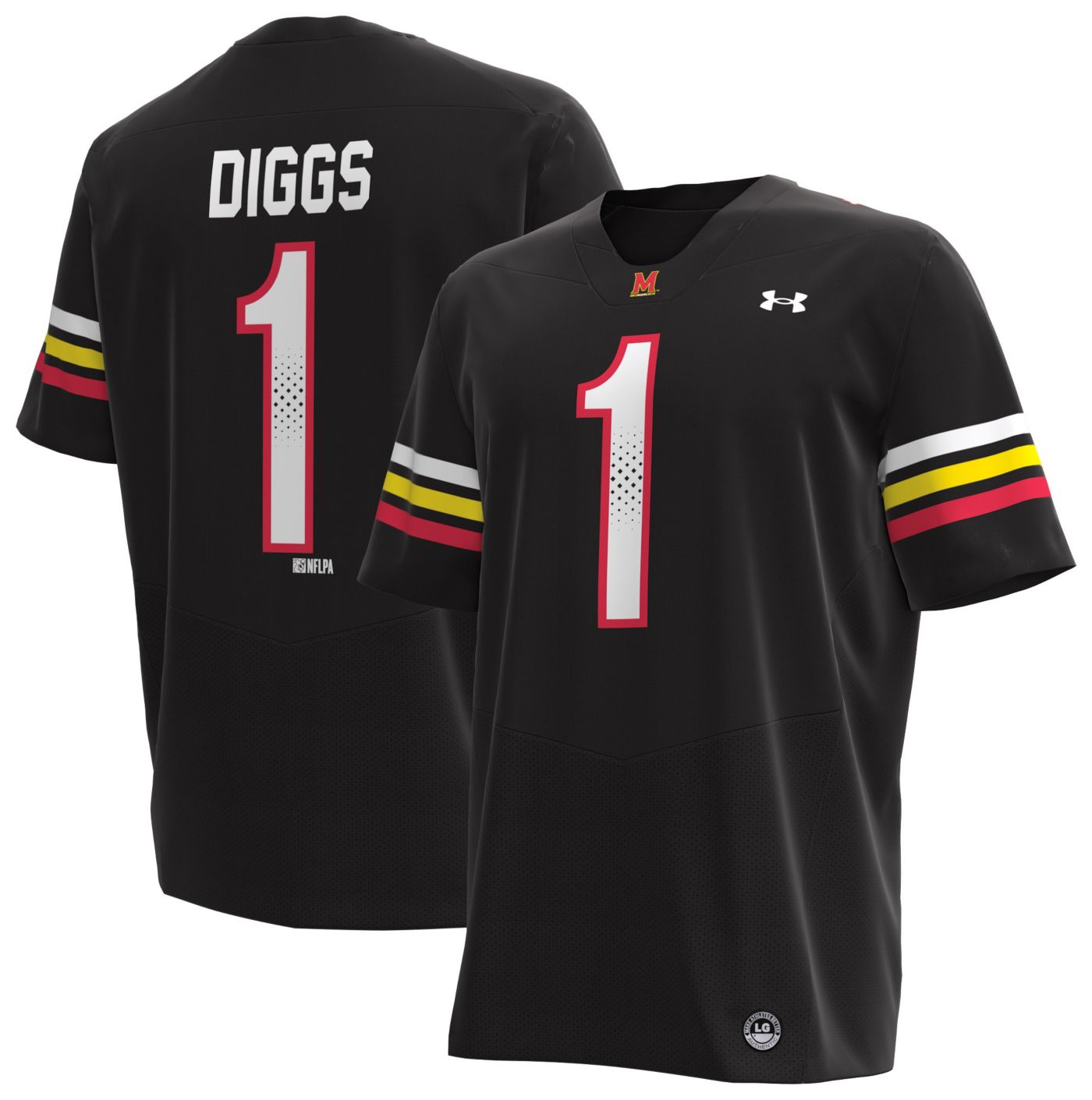 Under Armour Men s Maryland Terrapins Stefon Diggs 1 Black Replica Football Jersey Dick s Sporting Goods