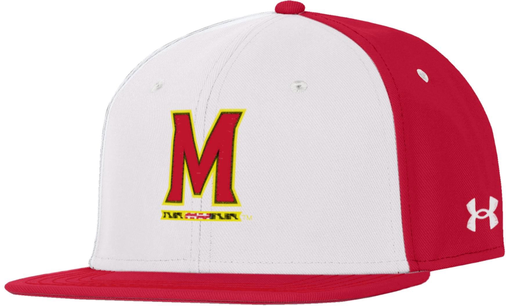 Under Armour Men's Maryland Terrapins White Baseball Fitted Hat product image