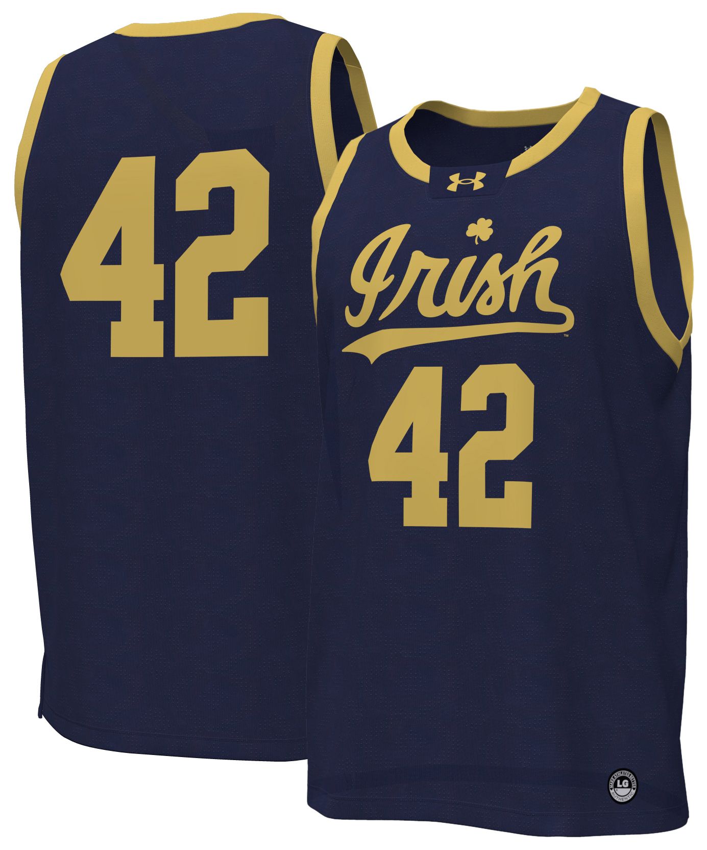 Under Armour Men's Notre Dame Fighting Irish Navy Replica Basketball Jersey product image