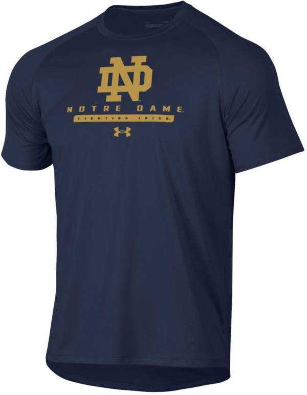 Under Armour Men's Notre Dame Fighting Irish Navy Tech Performance T-Shirt