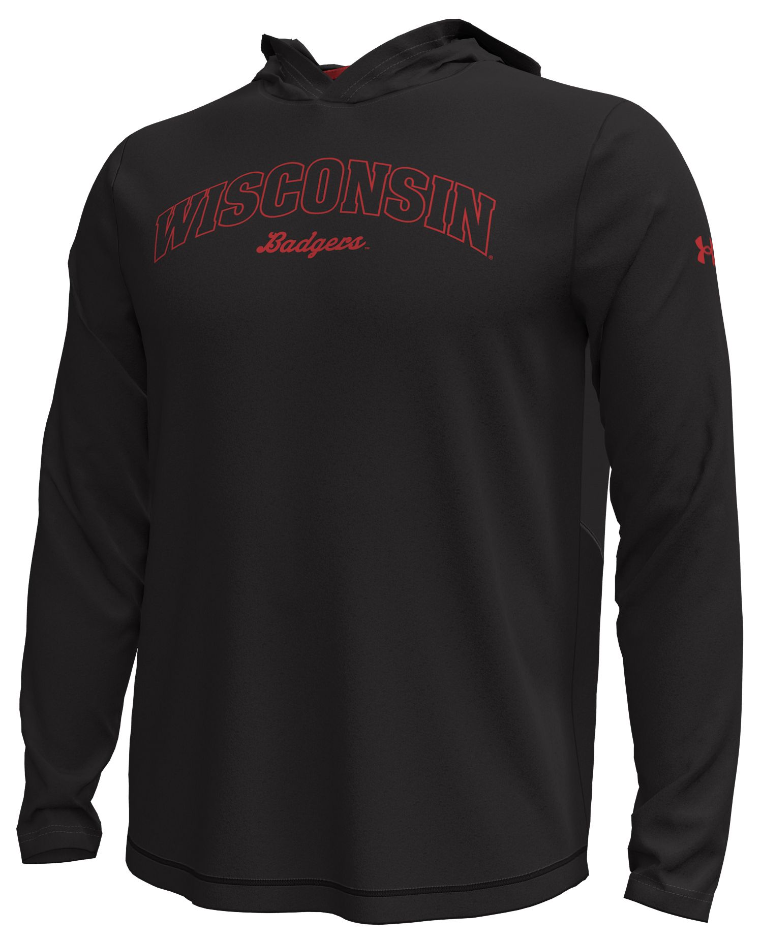 Under Armour Men's Wisconsin Badgers Black Knockout Long Sleeve T-Shirt product image