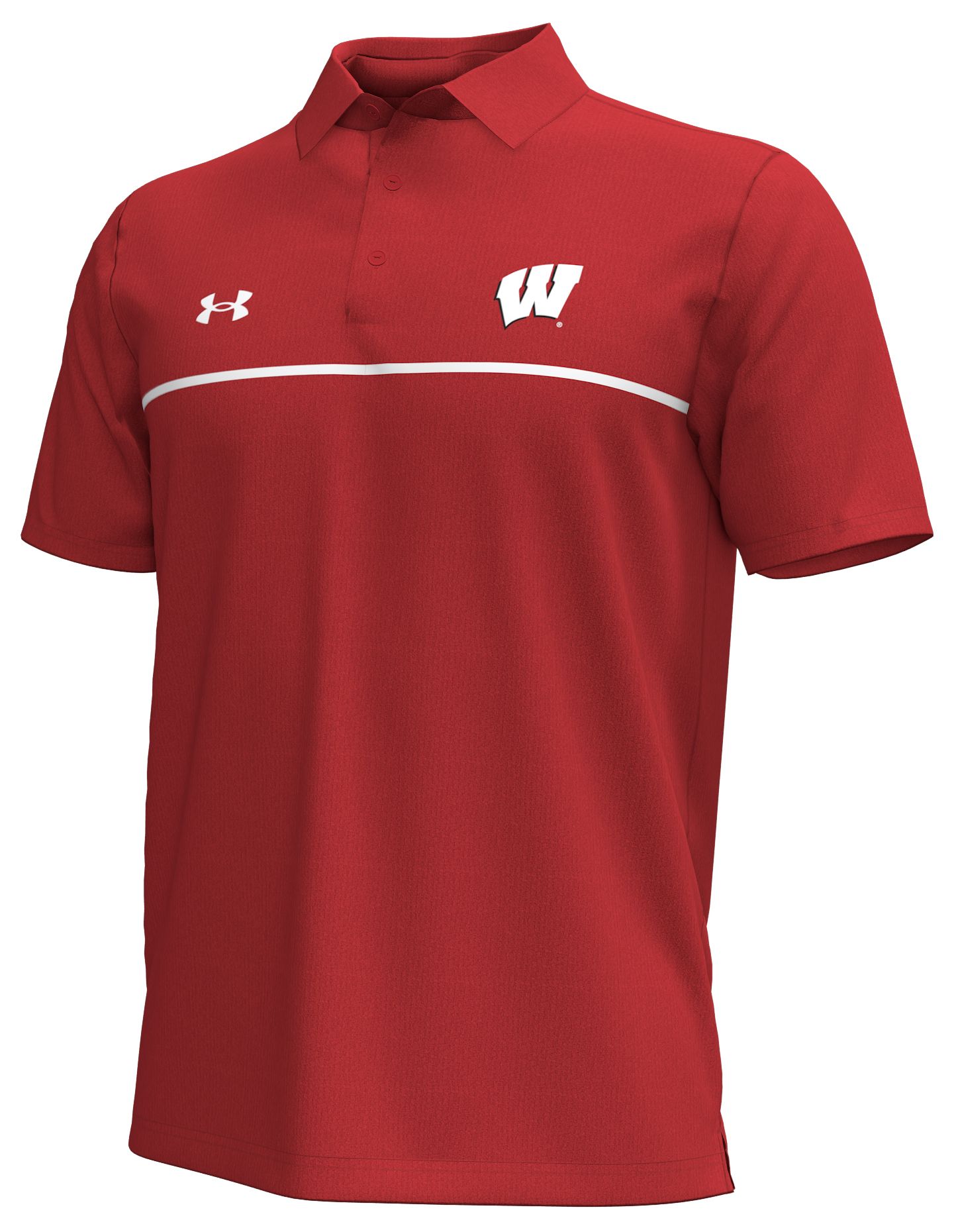 Under Armour Men's Wisconsin Badgers Red Stripe Polo product image