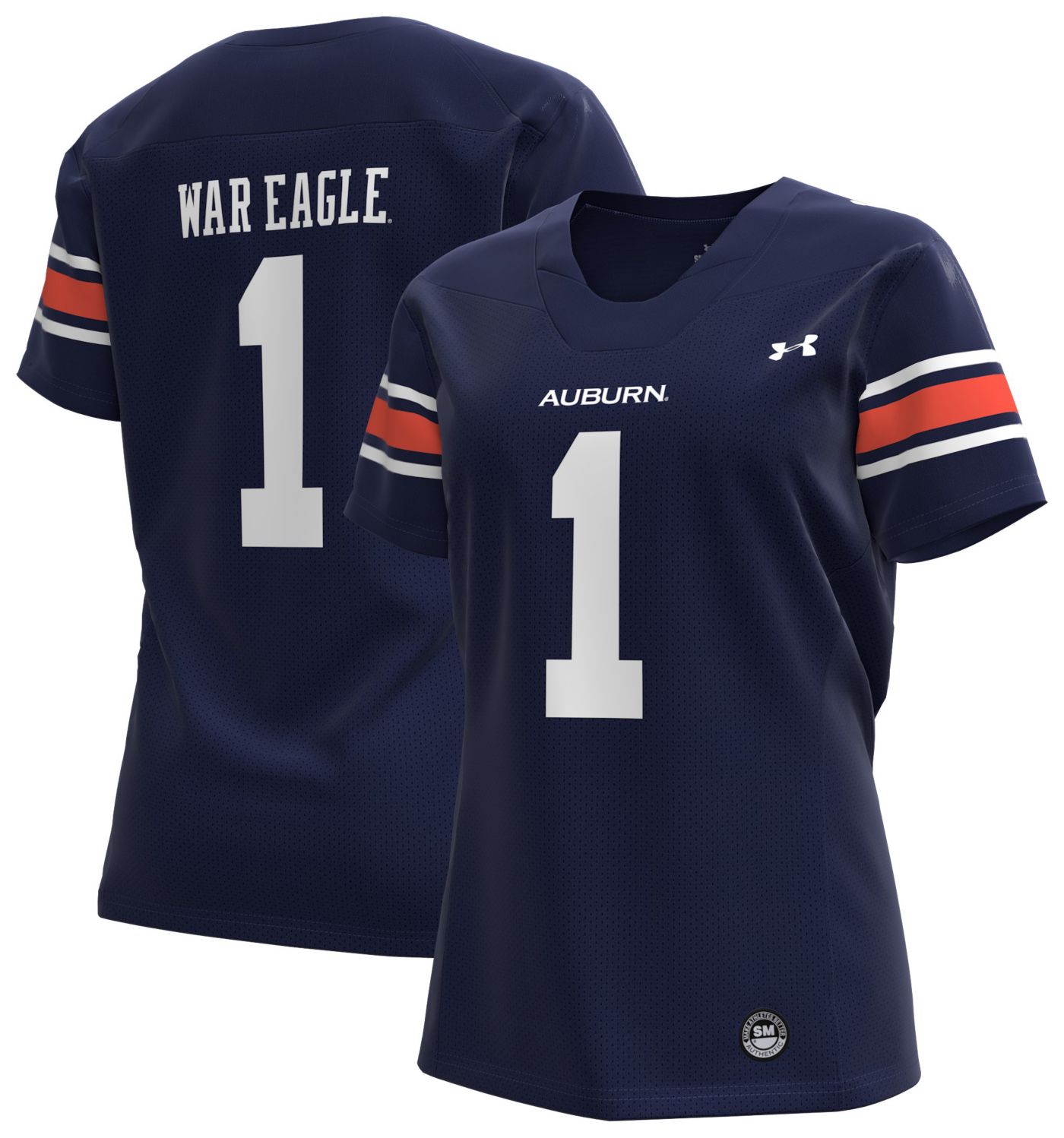 Under Armour Women s Auburn Tigers Navy Replica Football Jersey Dick s Sporting Goods