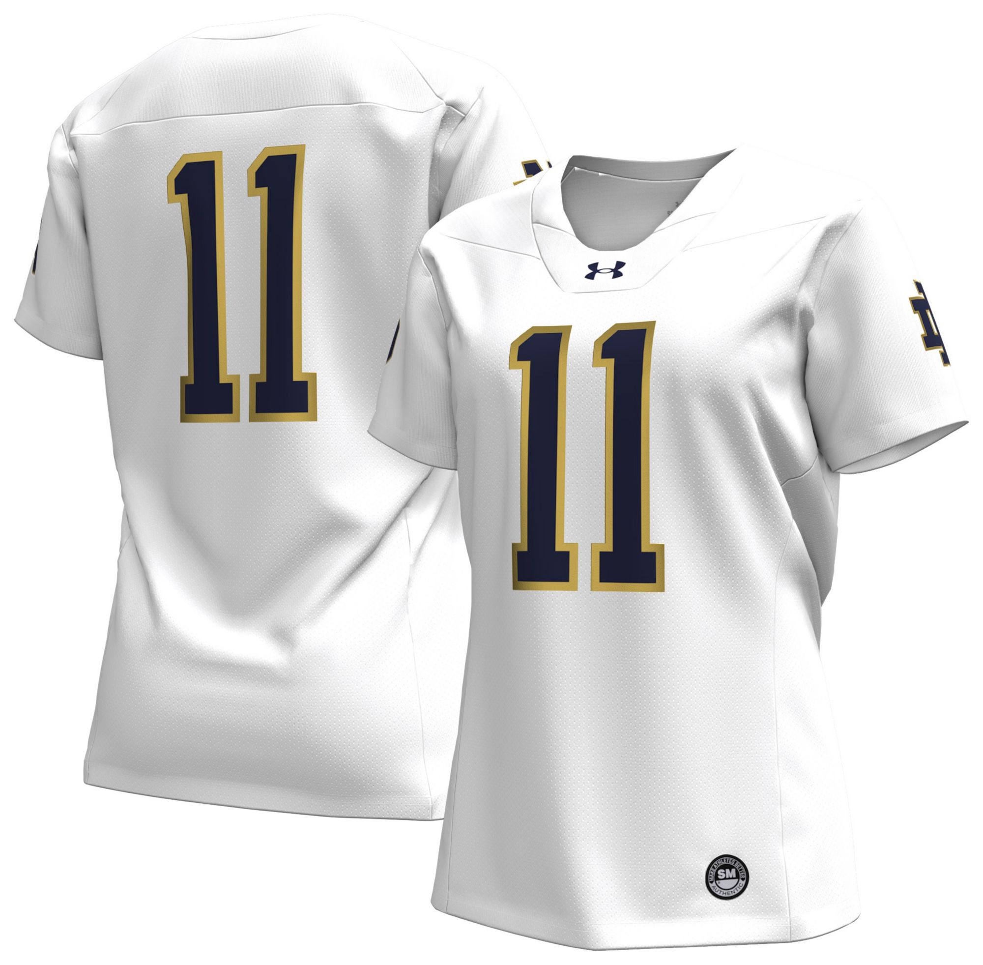 Under Armour Women's Notre Dame Fighting Irish #11 White Replica Football Jersey product image
