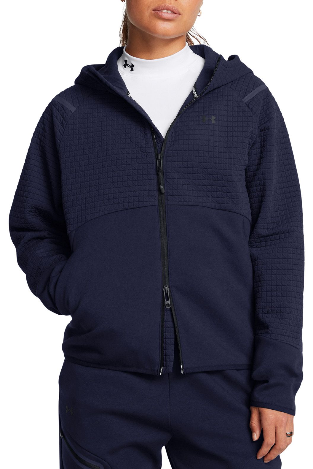 Under Armour Women's Unstoppable Fleece Grid Full-Zip Hoodie product image