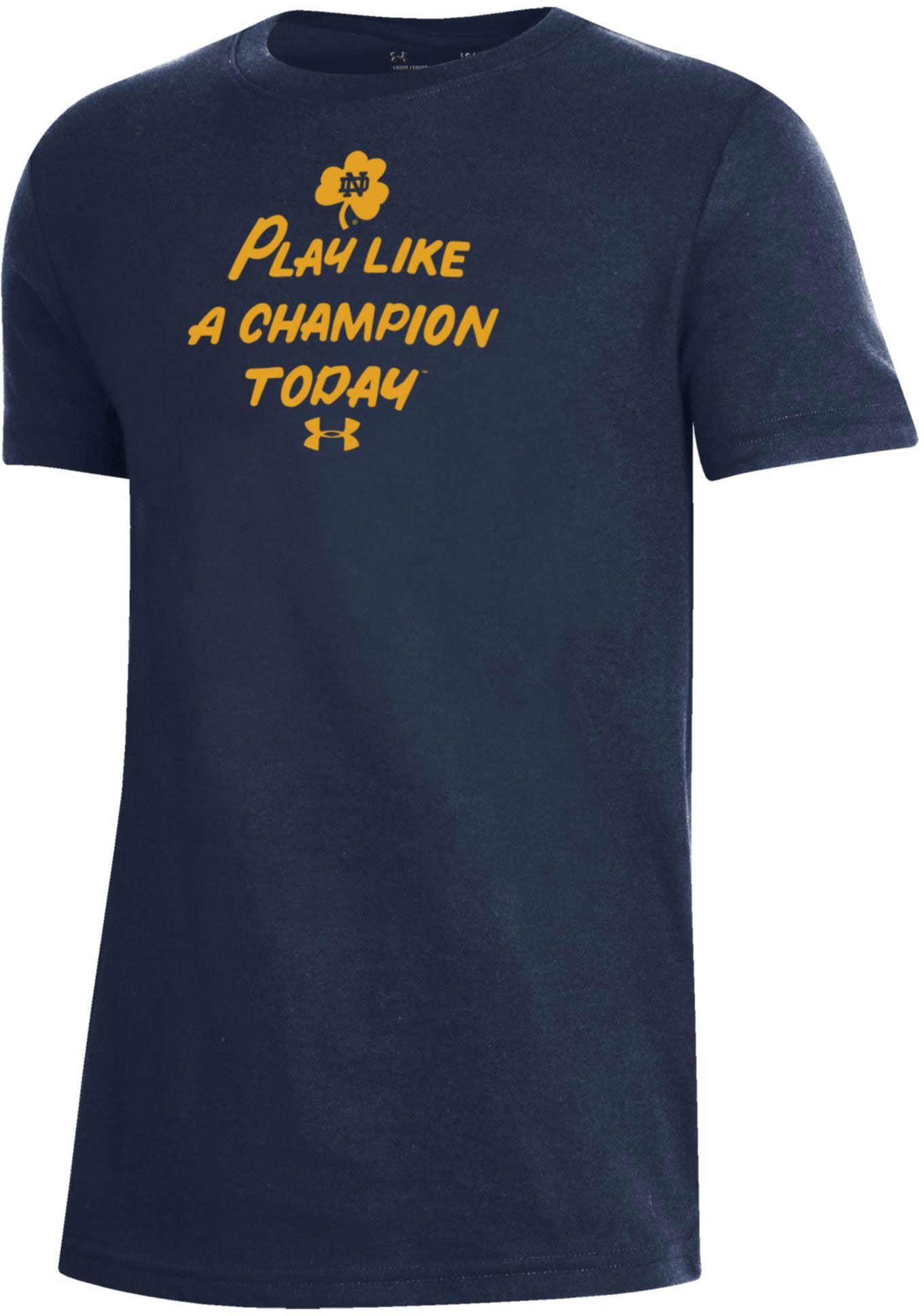 Under Armour Youth Notre Dame Fighting Irish Green Play Like a Champ T-Shirt