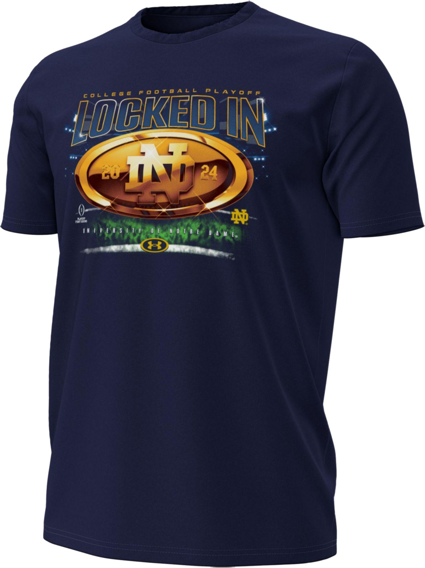 Under Armour Youth 2024 College Football Playoff Notre Dame Fighting Irish Locked In Navy T Shirt Dick s Sporting Goods