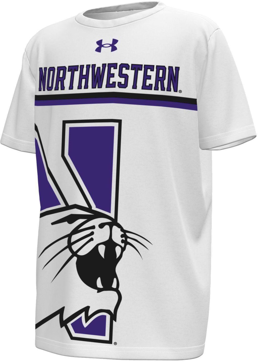 Under Armour Youth Northwestern Wildcats White Game Motto Sleeve T-Shirt product image