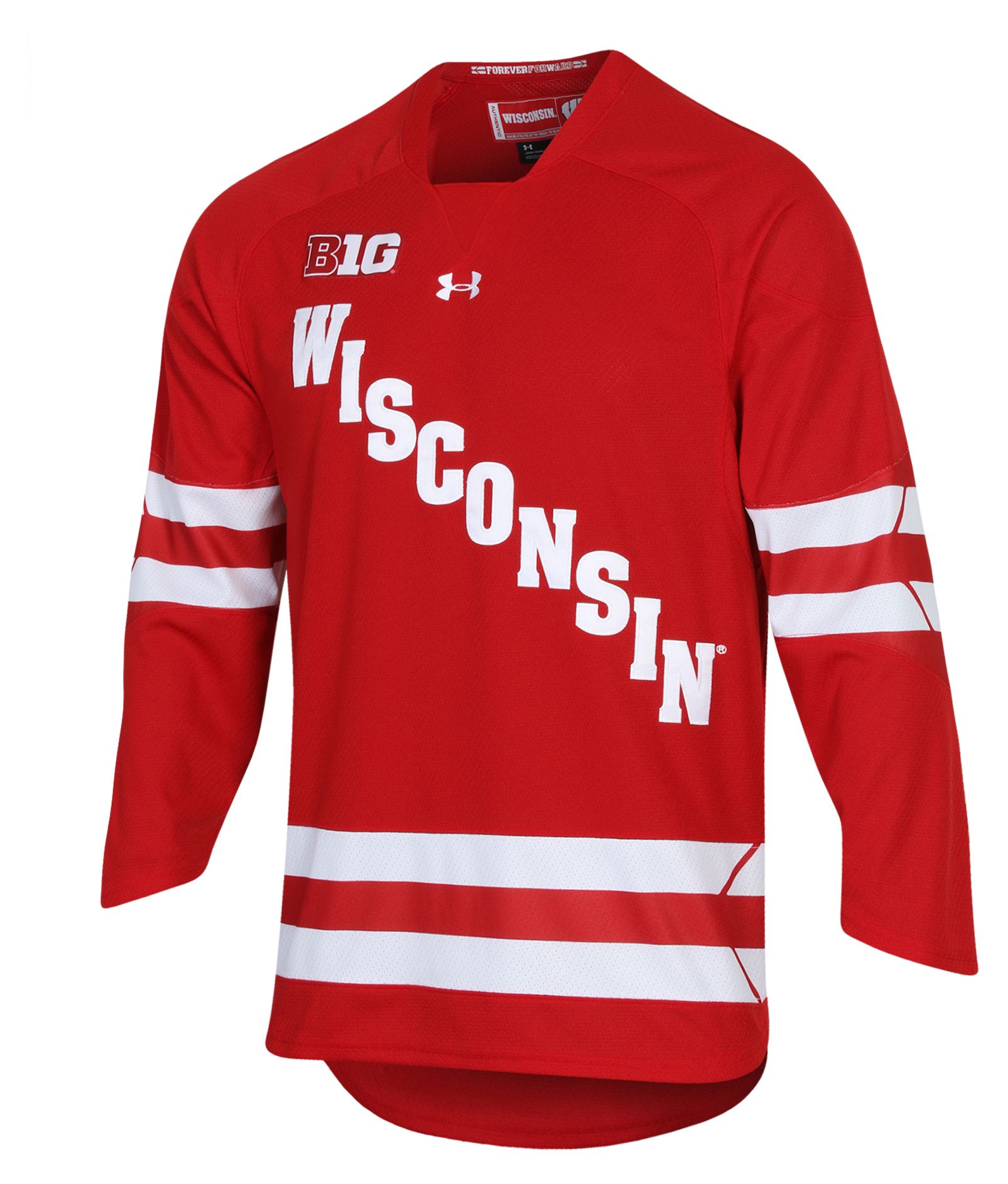Under Armour Youth Wisconsin Badgers Red Replica Hockey Jersey Dick's