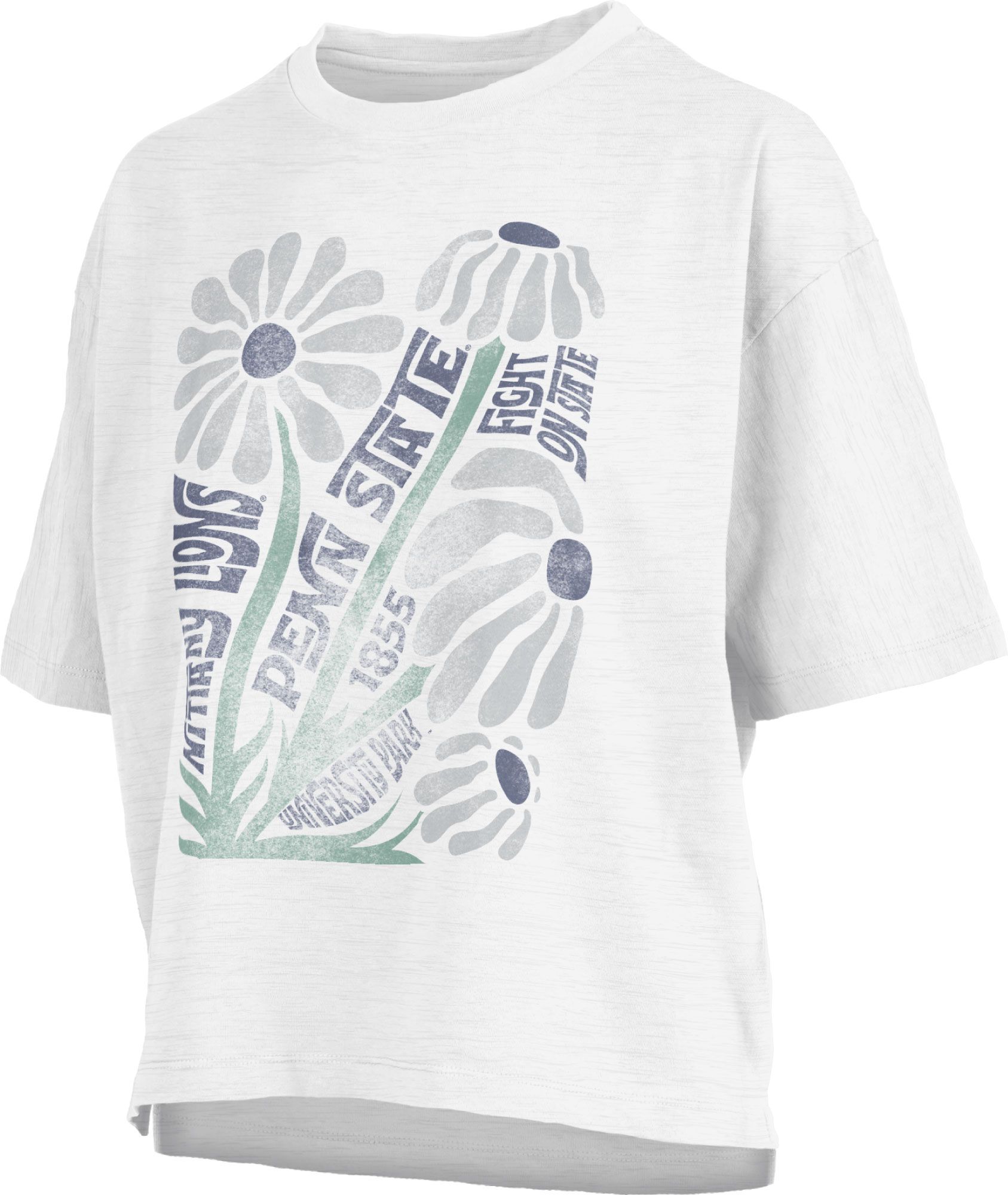 Pressbox Women's Penn State Nittany Lions White Daisy Midi T-Shirt