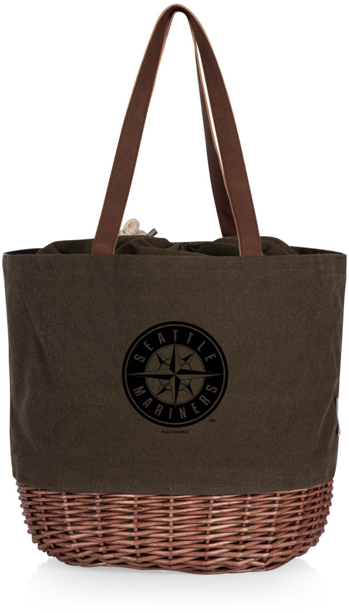 Picnic Time Seattle Mariners Canvas and Willow Basket Bag product image