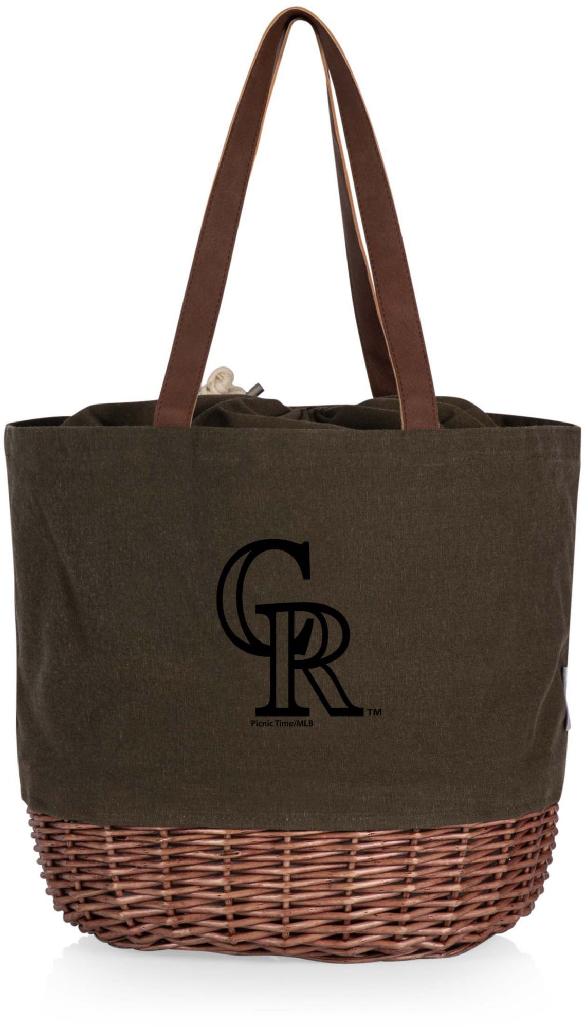 Picnic Time Colorado Rockies Canvas and Willow Basket Bag product image