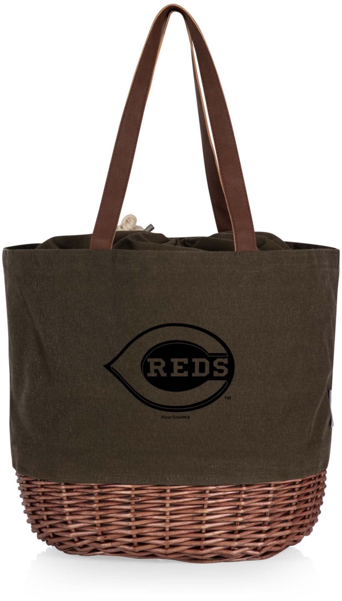 Picnic Time Cincinnati Reds Canvas and Willow Basket Bag product image