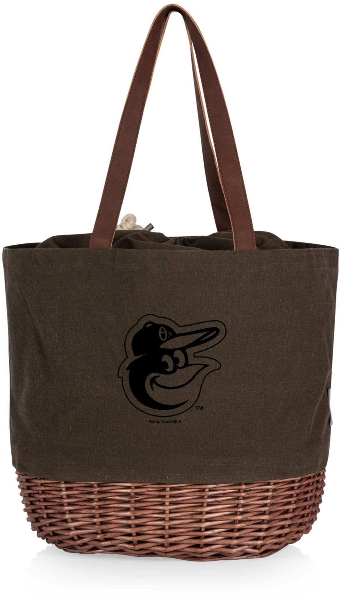 Picnic Time Baltimore Orioles Canvas and Willow Basket Bag product image