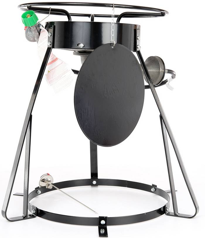 King Kooker #24wc 24 inch Portable Propane Outdoor Cooker with 18 inch Steel Wok, Size: Black