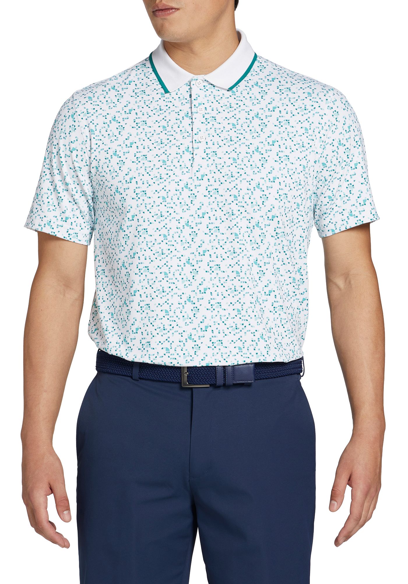 Walter Hagen Men s Performance 11 Disco Geo Print Short Sleeve Golf Polo Golf Galaxy