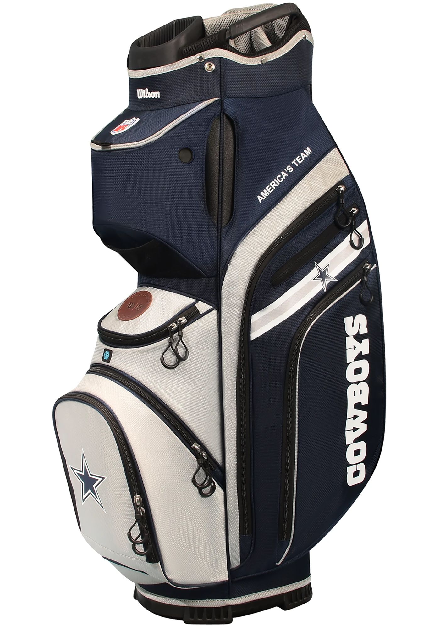 NFL Dallas Cowboys Golf Bag Dual Carry Straps 14 Way Stand Cart W/Cover EUC 2024