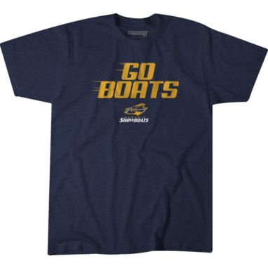 sorry, BreakingT Men's UFL Memphis Showboats Go Boats Navy T-Shirt is currently out of stock
