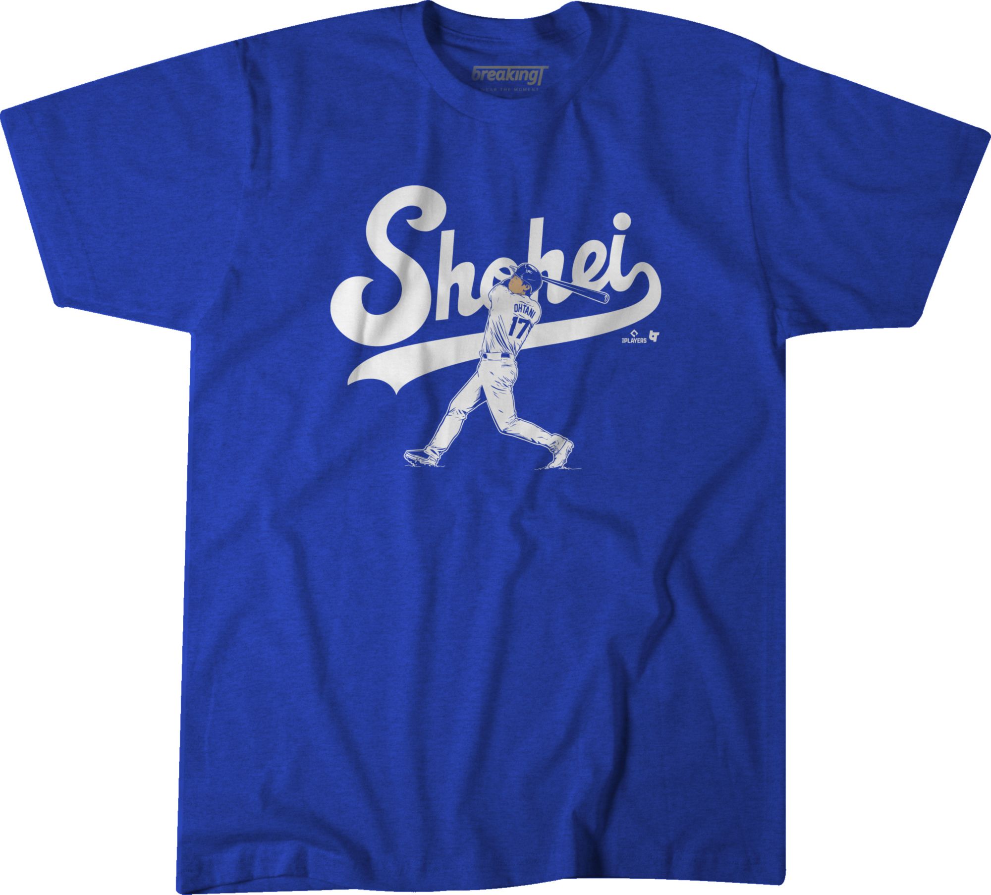 BreakingT Men's Los Angeles Dodgers Shohei Ohtani Royal Swing T-Shirt