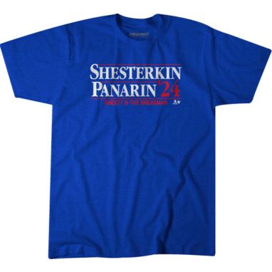 sorry, BreakingT Adult New York Rangers Shesterkin - Artemi Panarin '24 Royal T-Shirt is currently out of stock