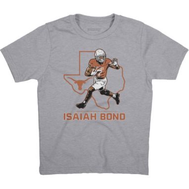 sorry, BreakingT Youth Texas Longhorns Grey Isaiah Bond Star T-Shirt is currently out of stock