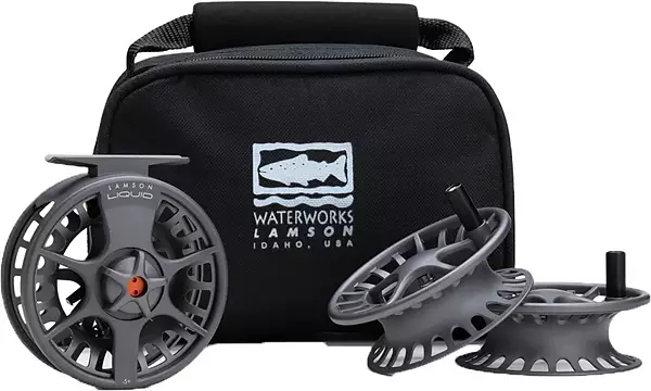 WaterWorks Lamson Liquid 3-Pack Fly Fishing Reel And Spools