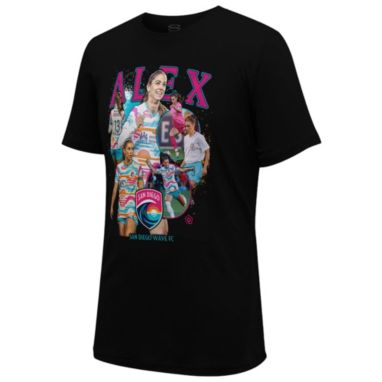 sorry, Stadium Essentials Adult San Diego Wave FC Alex Morgan #13 Crossroad Black T-Shirt is currently out of stock