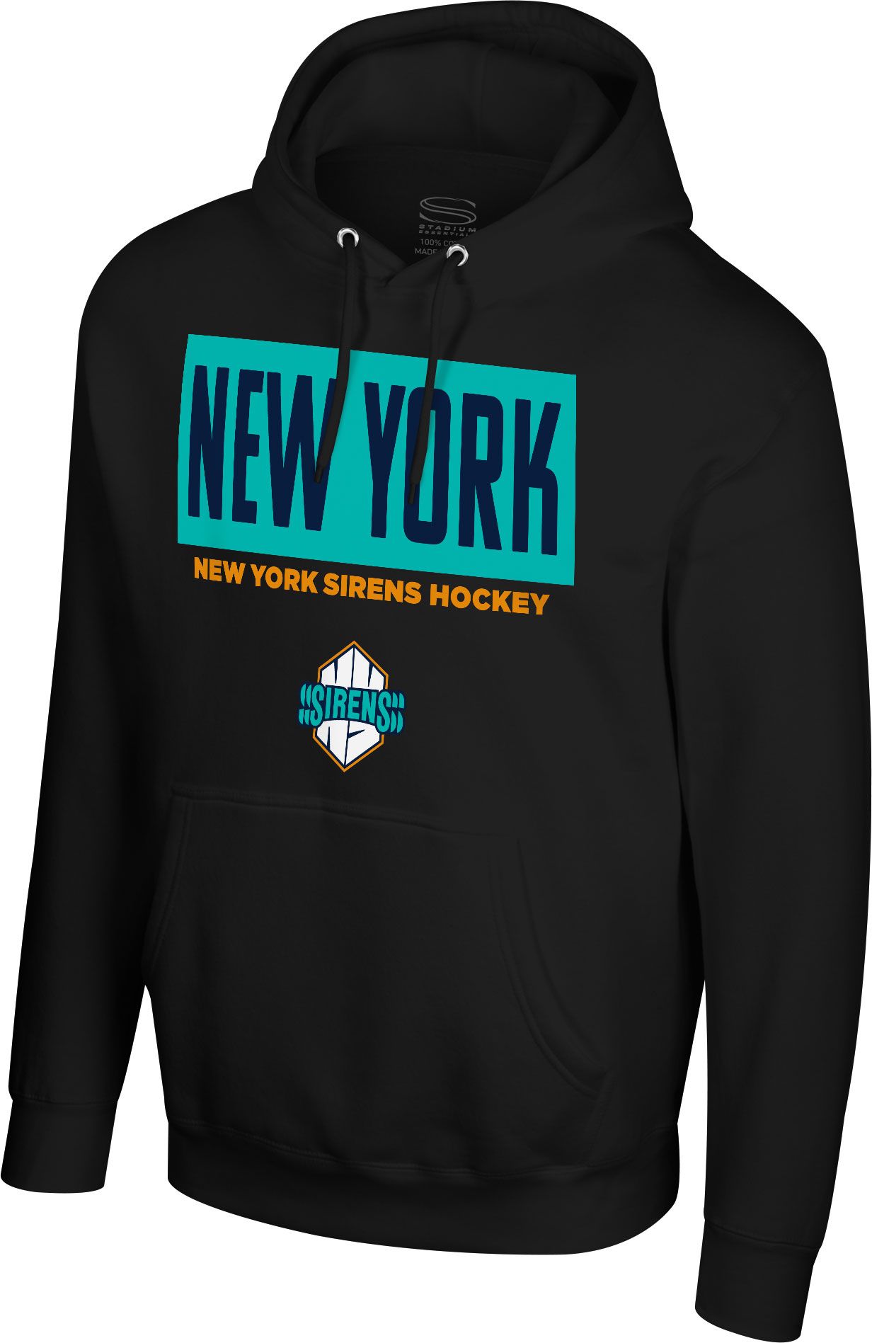 Stadium Essentials Adult New York Sirens Crossbar Black Pullover Hoodie product image