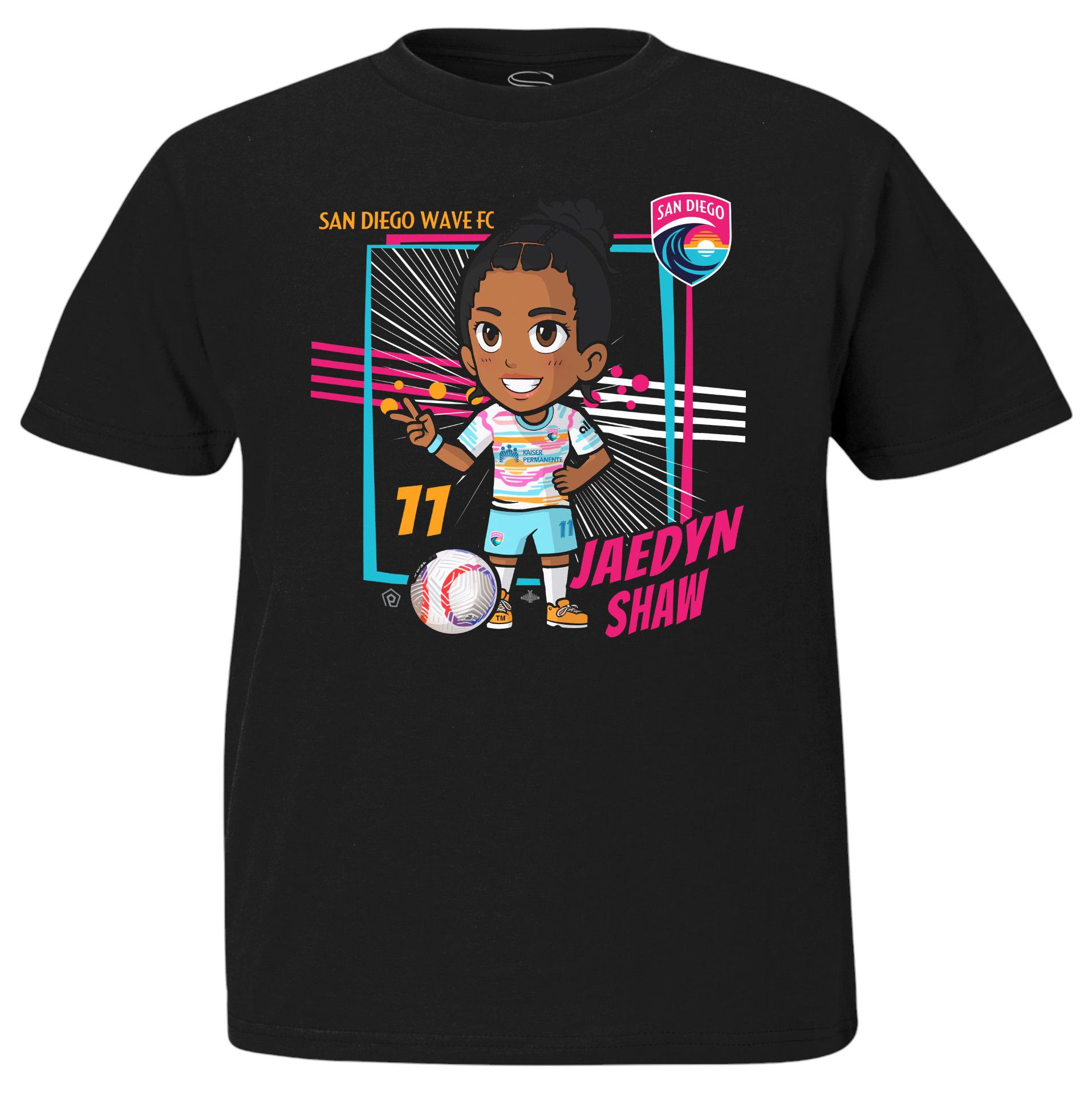 Stadium Essentials Youth San Diego Wave FC Jaedyn Shaw 11 Chibi Black