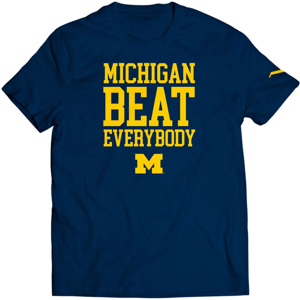Michigan Beat Everybody Adult Wolverines Navy T-Shirt