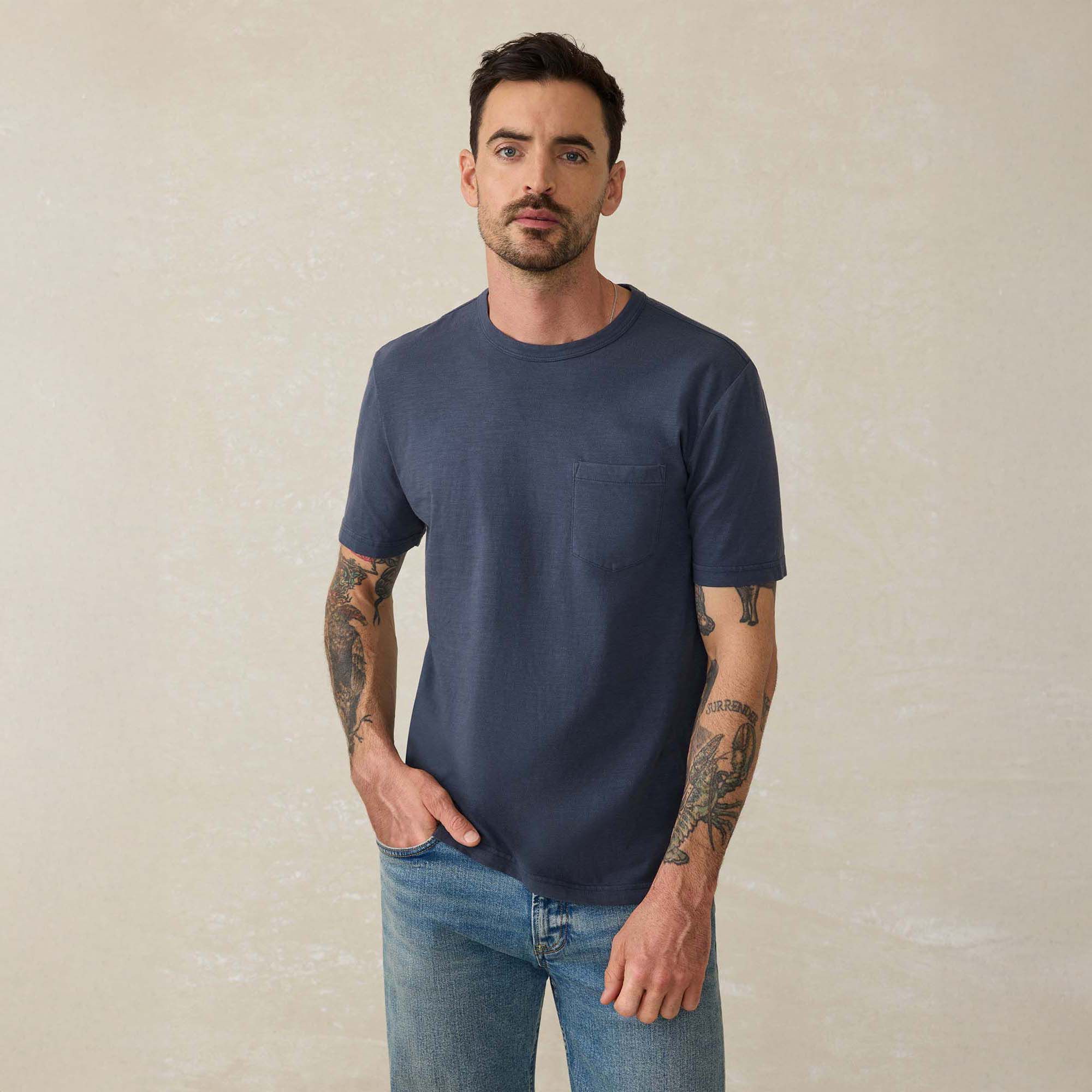 Faherty Men's Sunwashed Pocket Short Sleeve T-Shirt product image