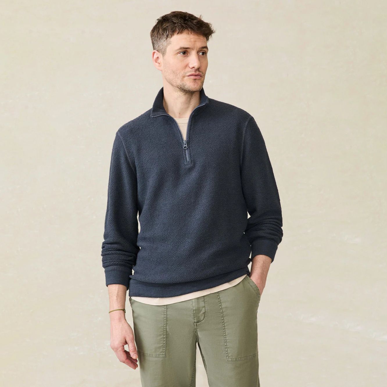 Faherty Men's Whitewater 1/2 Zip Hoodie product image