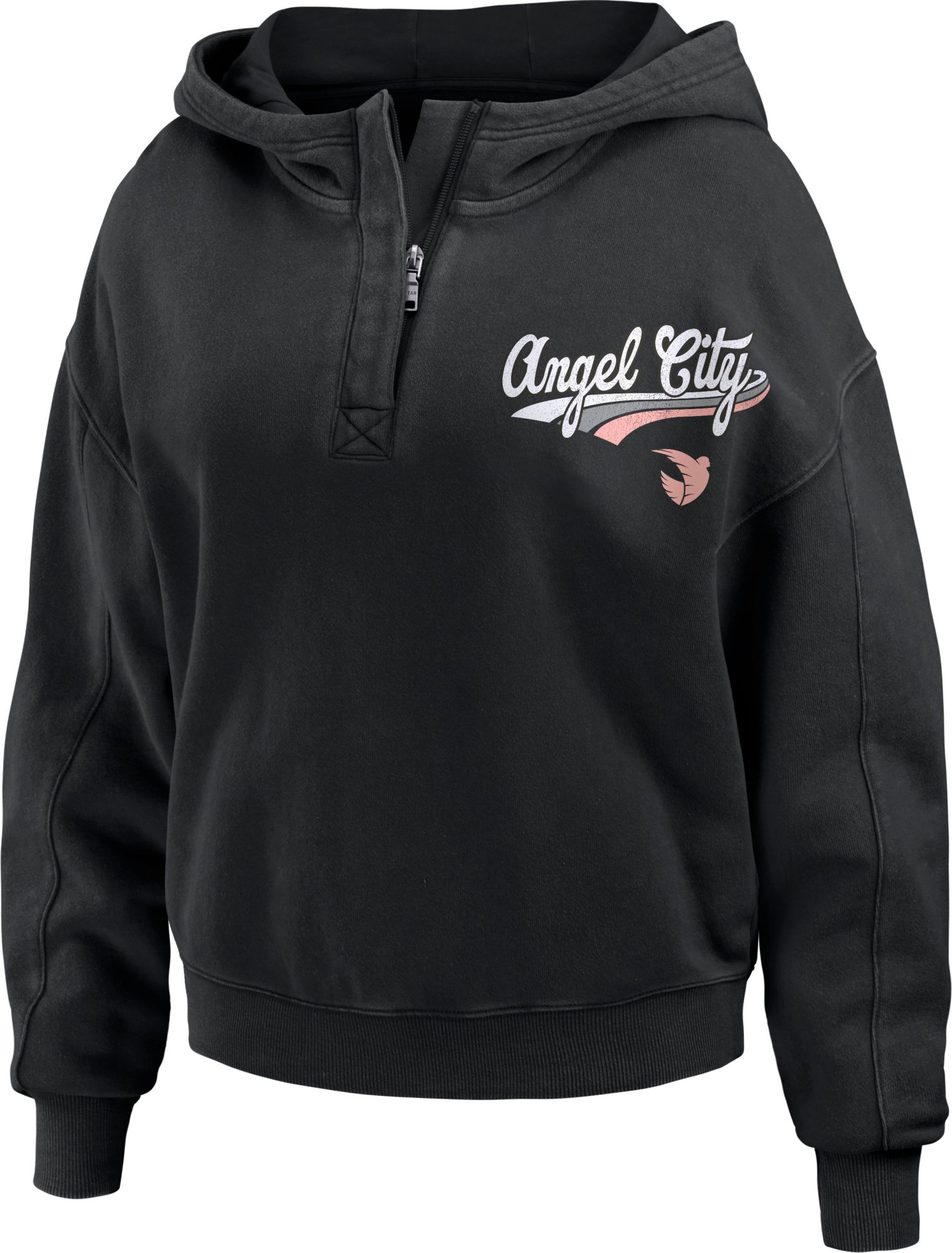 WEAR By Erin Andrews Women's Angel City FC Funnel Neck Black Pullover Hoodie product image