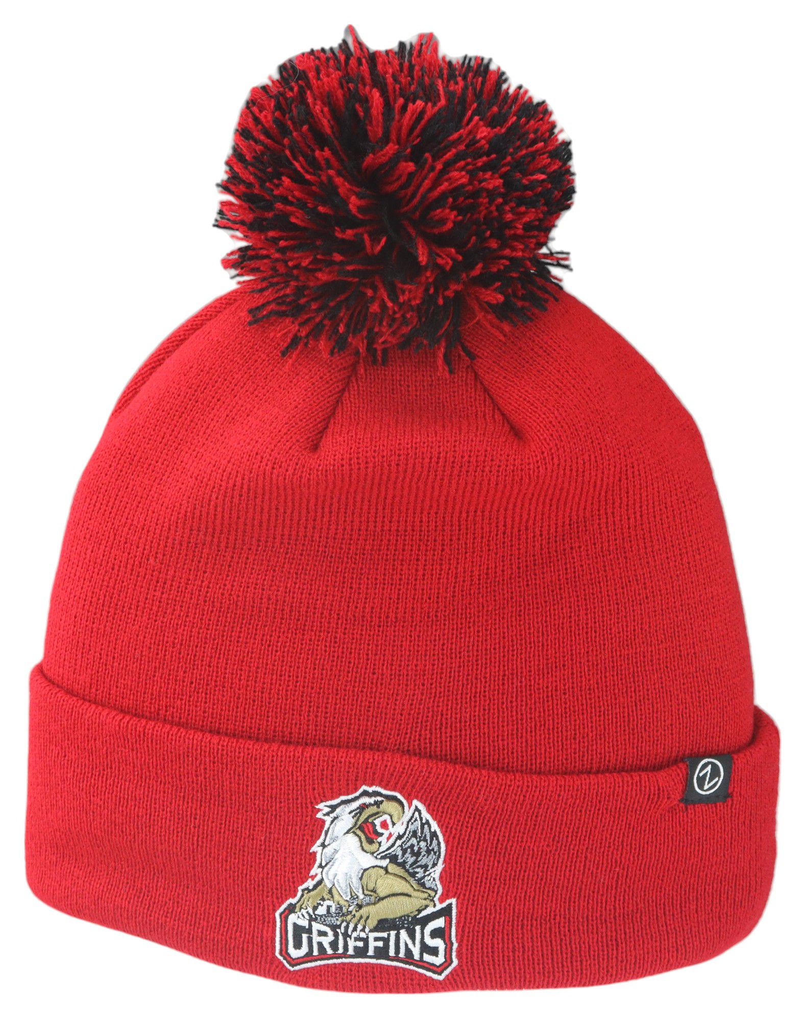 Zephyr Adult Grand Rapids Griffins Red Pom Knit Beanie product image