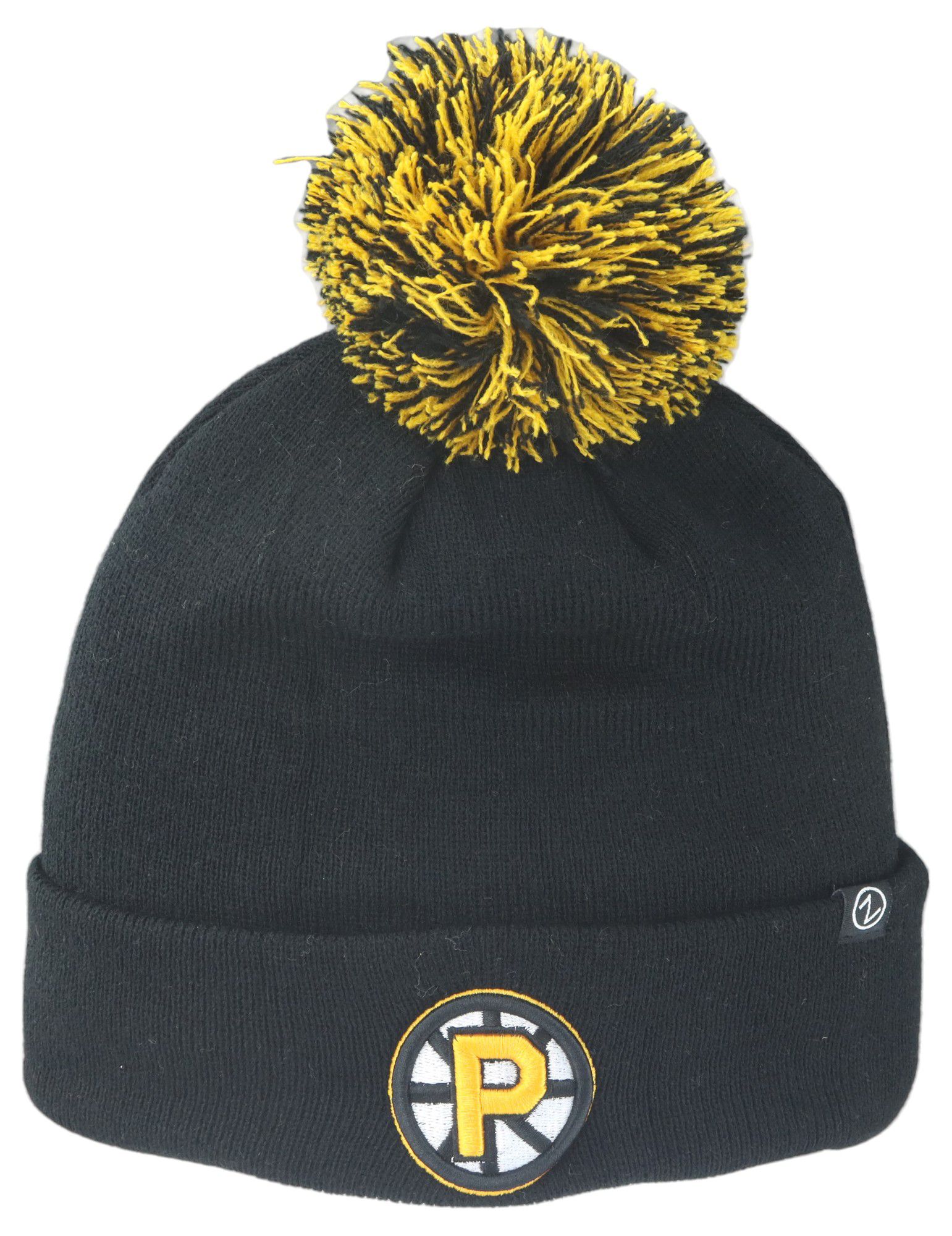 Zephyr Adult Providence Bruins Black Pom Knit Beanie product image