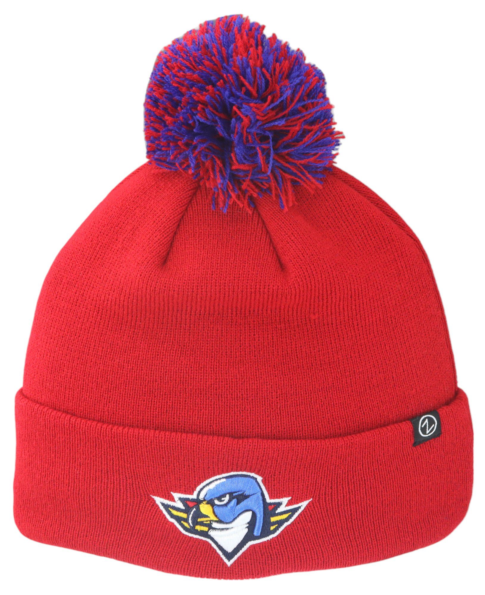 Zephyr Adult Springfield Thunderbirds Red Pom Knit Beanie product image