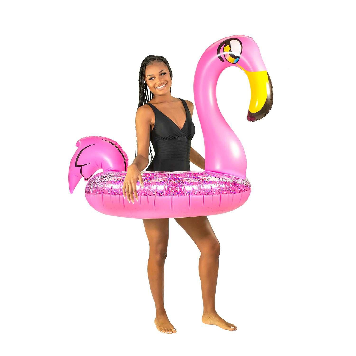 PoolCandy Glitter Flamingo 40" Pool Tube product image